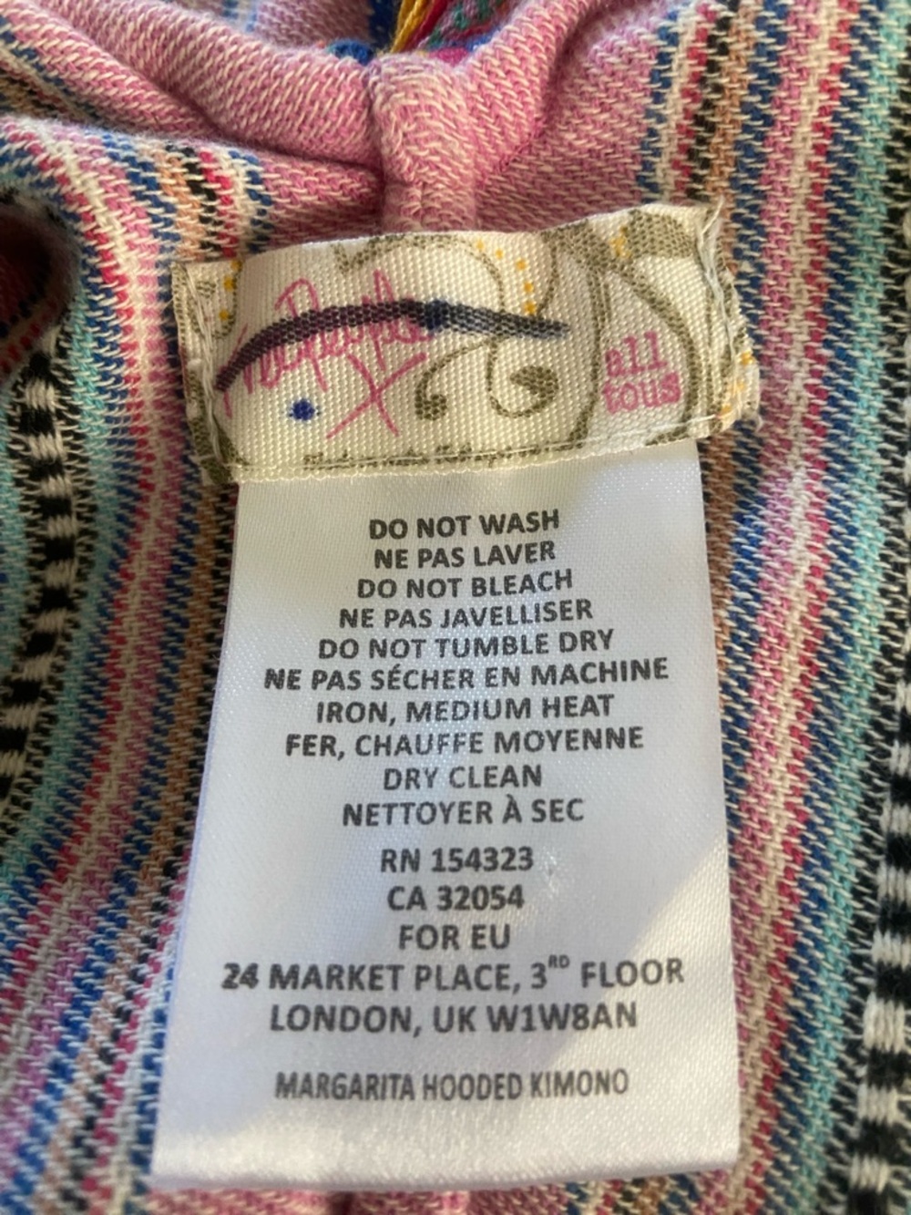 Duuuuude! Free People One-Size Pink Hooded Serape-Style Poncho - Picture 7 of 8